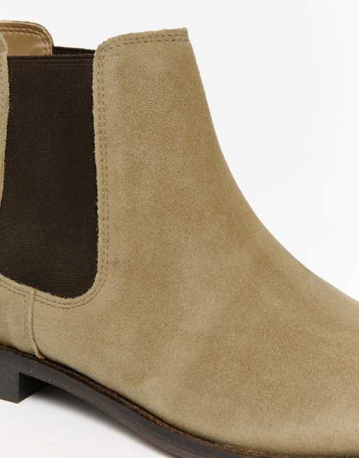 ASOS – Chelsea-Stiefel aus steingrauem Wildleder mit Schlaufe hinten, 4 von 4