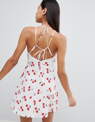 cherry print sundress