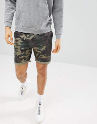 camouflage chino shorts