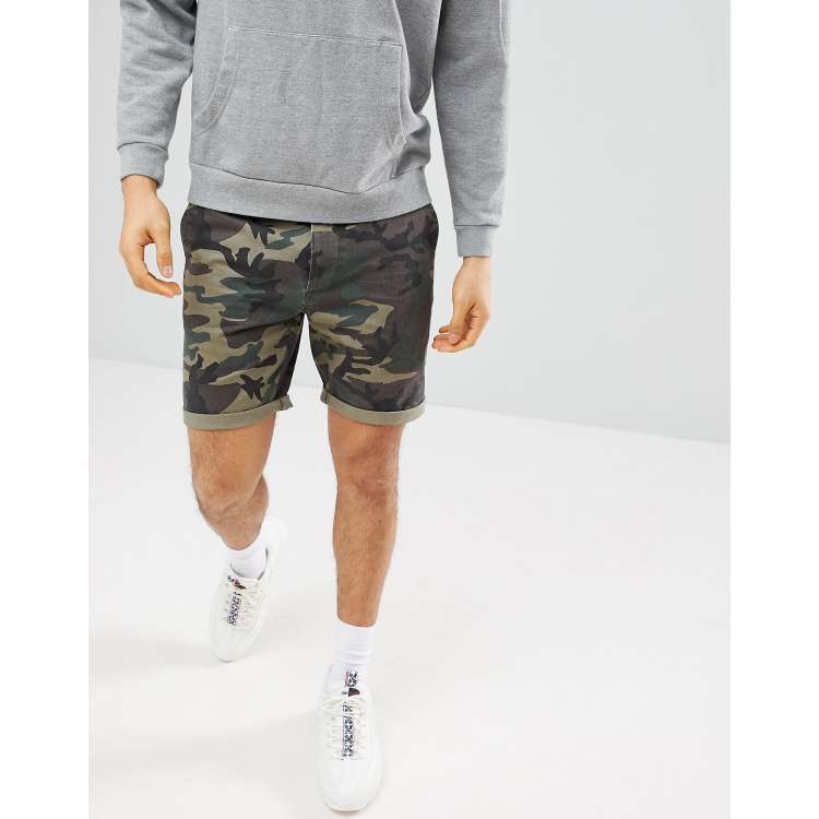 ASOS Chino Shorts With Camo Print