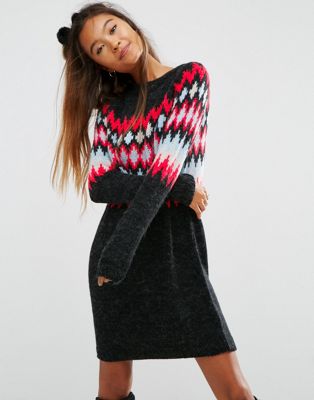 knitted christmas jumper dress