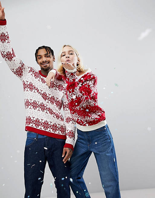 ASOS Christmas Jumper With Snowflake and Tree