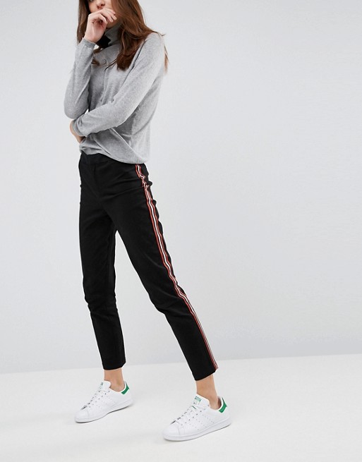 ASOS | ASOS Cigarette Trousers with Side Stripe