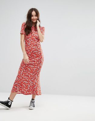 havana ruffle midi dress
