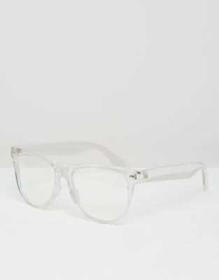 ASOS Clear Lens Glasses In Clear Frame 