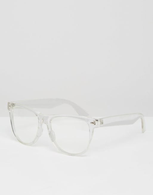 ASOS Clear Lens Glasses In Clear Frame