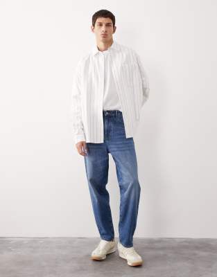 Asos Collective Asos Cltv Ac-b-251 Tapered Slim Jeans In Blue