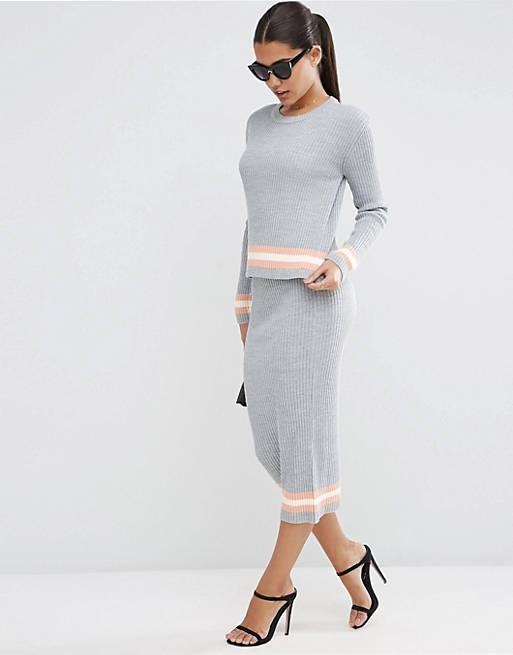 ASOS co-ord Skirt with Block Stripe Detail