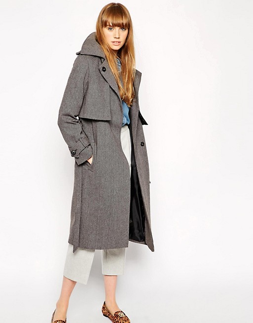 ASOS DESIGN | ASOS Coat With Trench Details And Belt