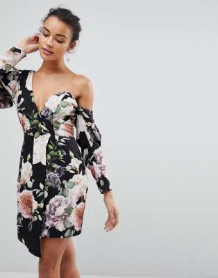 dark floral print dress