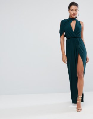 asos cold shoulder maxi dress