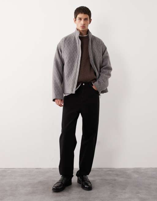 ASOS COLLECTIVE – AC-B-251 – Czarne dopasowane w talii jeansy zwężane