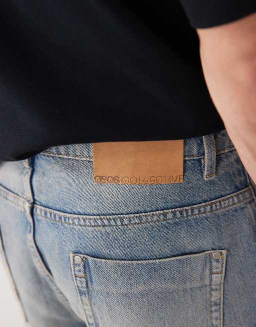 ASOS COLLECTIVE - AC-B-251 - Jean slim fuselé - Bleu vintage délavé, 4 de 6