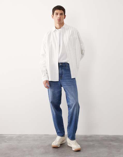ASOS COLLECTIVE – AC-B-251 – Mellanblå, avsmalnande, smala jeans - view 1