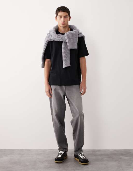 ASOS COLLECTIVE - AC-B-251 - Smalle jeans met toelopende pasvorm in grijs met wassing