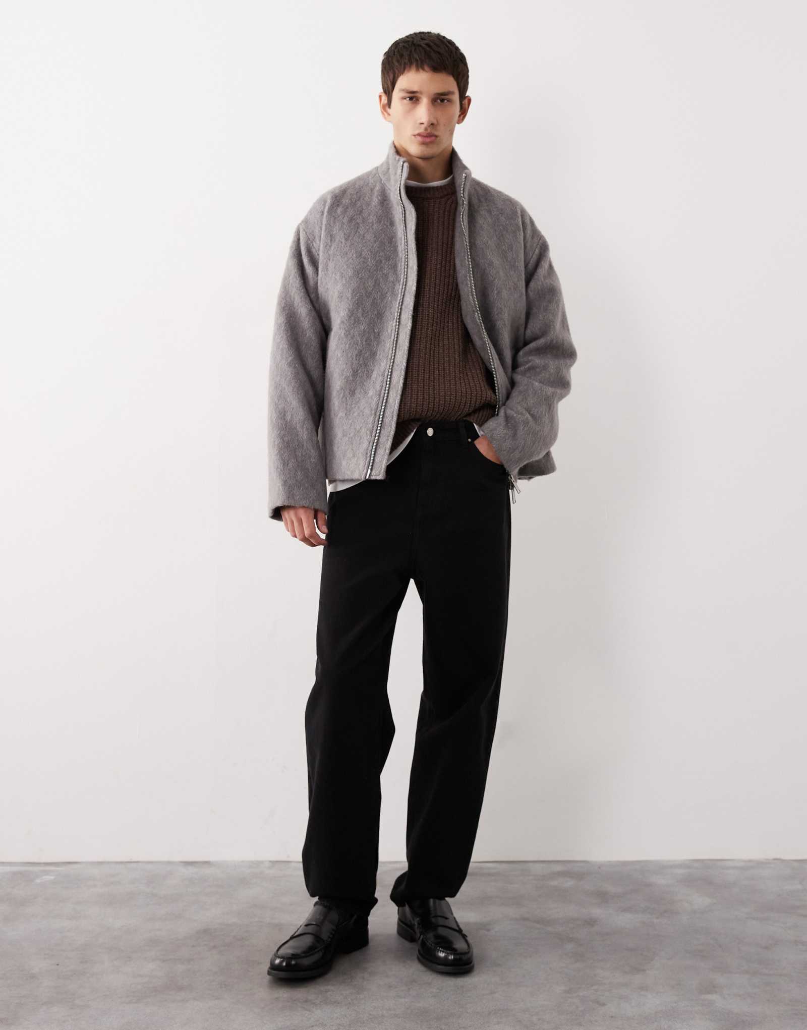 Зауженные джинсы ASOS COLLECTIVE AC-B-251 черного цвета