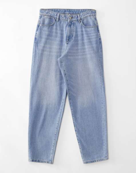 ASOS COLLECTIVE tapered slim jeans in light wash blue  - LBLUE