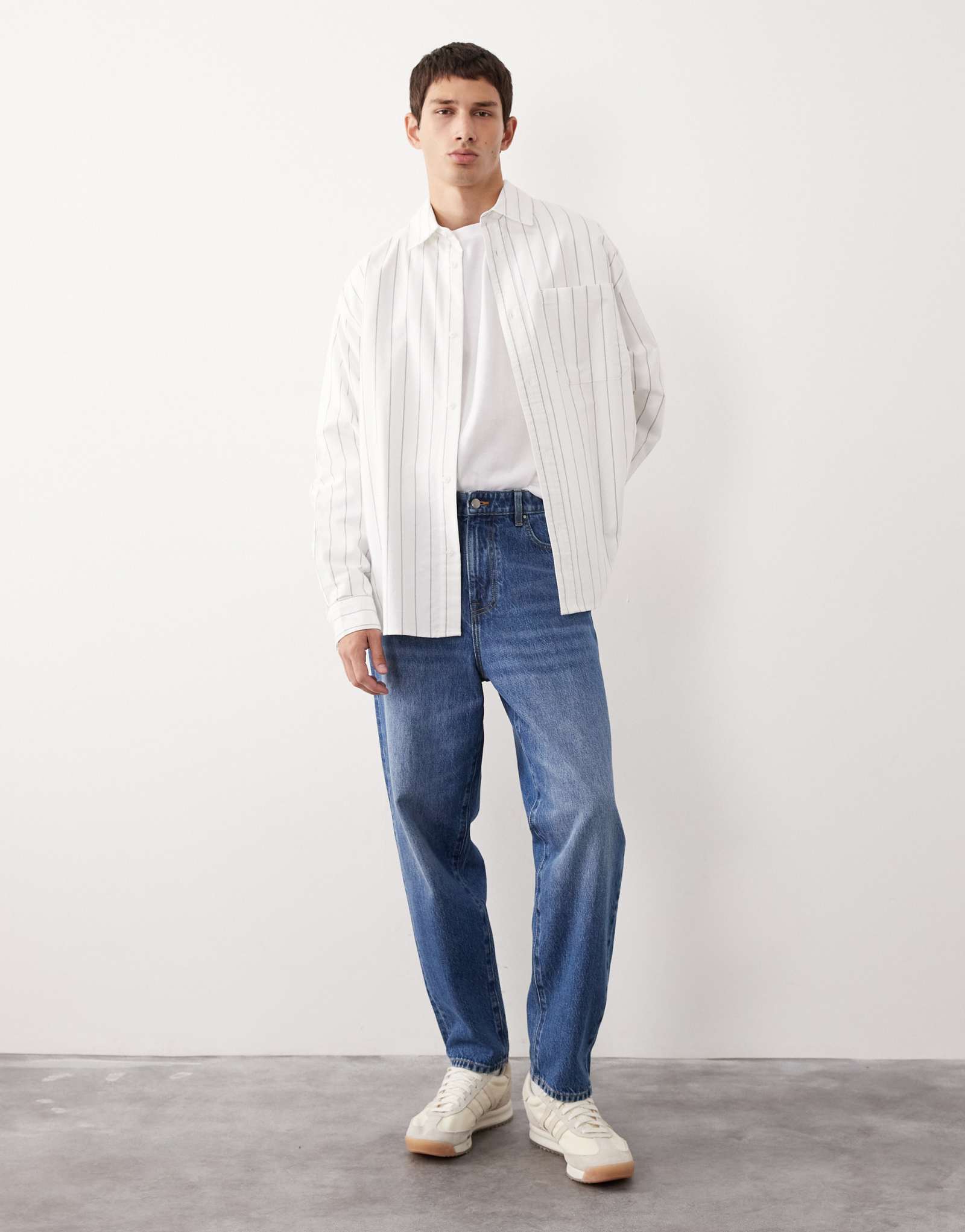 Зауженные джинсы ASOS COLLECTIVE AC-B-251 зауженного кроя темно-синего цвета