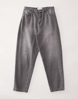 ASOS COLLECTIVE AC-B-251 tapered slim jeans in washed grey-Black