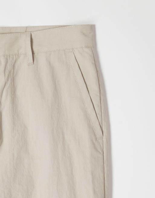 ASOS COLLECTIVE AC-B-252 carrot fit cotton nylon blend chinos in ecru, 6 of 6