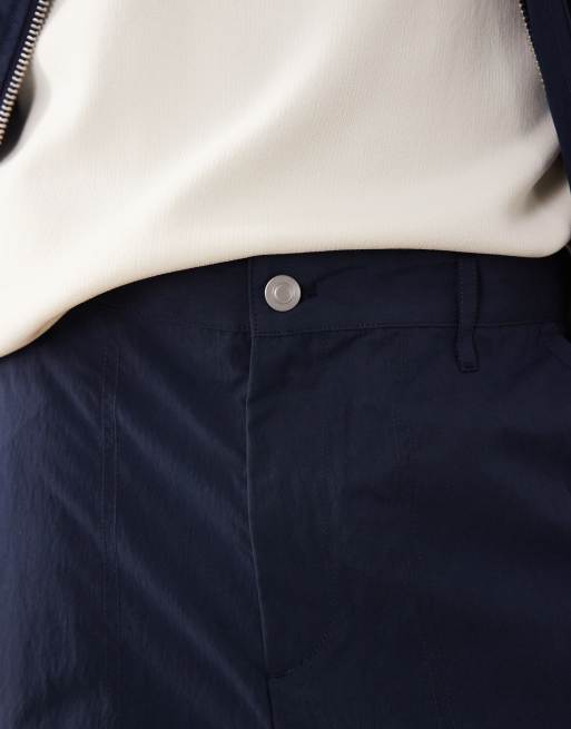 ASOS COLLECTIVE - AC-B-252 - Marineblå chinos i bomuld og nylon med gulerodssnit - Del af sæt, 3 af 6