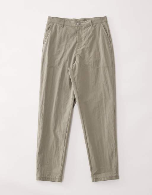ASOS COLLECTIVE AC-B-252 - Pantalon chino habillé d'ensemble coupe carotte - Kaki pâle, 6 de 7