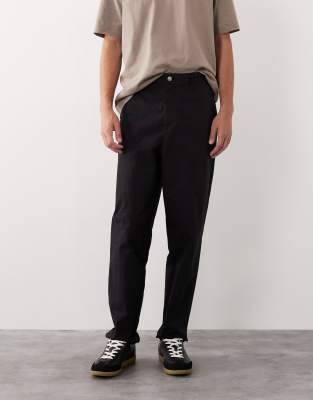 Asos Collective Ac-b-252 Tapered Carrot Fit Chinos In Black