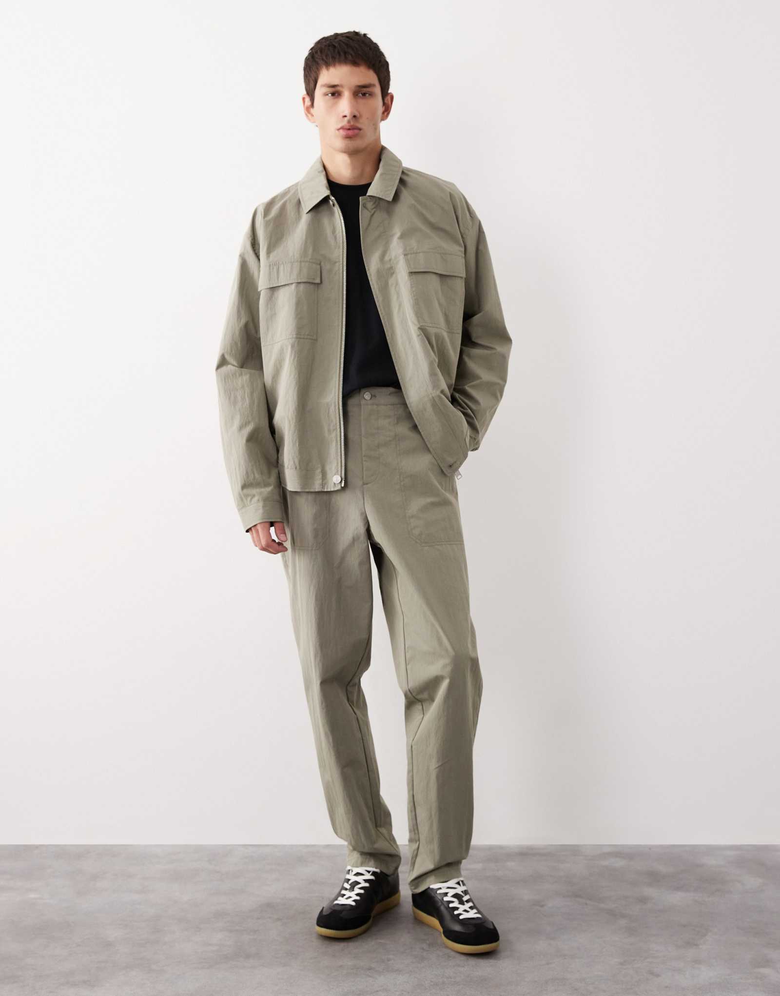 Брюки-чиносы ASOS COLLECTIVE AC-B-252 зауженного кроя цвета моркови бледно-хаки