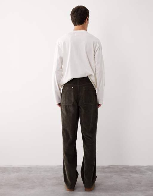 ASOS COLLECTIVE – AC-B-253 – Bruna manchesterbyxor med klassisk, rak passform, del av set, 3 av 7