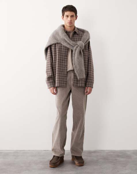 ASOS COLLECTIVE – AC-B-253 Signature – Spodnie sztruksowe o prostym kroju w kolorze khaki - view 1