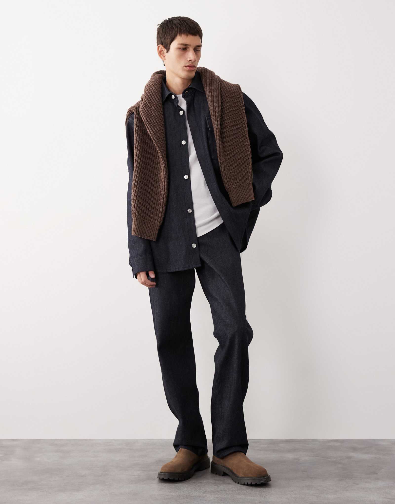 Фирменные джинсы прямого кроя ASOS COLLECTIVE AC-B-253 из необработанного денима