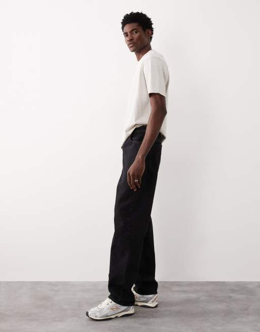 ASOS COLLECTIVE AC-B-253 - Sorte forvaskede jeans med særlig lige pasform, 4 af 7