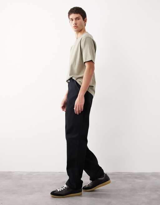 ASOS COLLECTIVE - AC-B-253 - Sorte signatur-tømrerbukser med lige pasform, 4 af 7