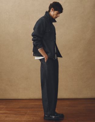 AC-B-254 - Schmal zulaufende Barrel-Jeans in Indigoblau, Kombiteil Blau 48 Regular