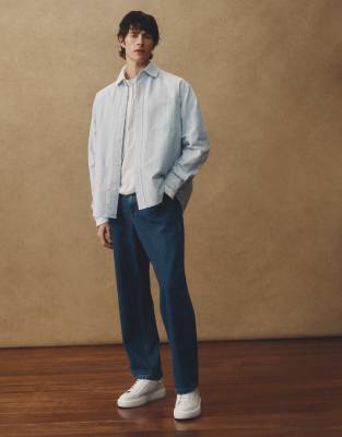 Asos Collective Ac-b-254 Tapered Barrel Fit Jeans In Blue