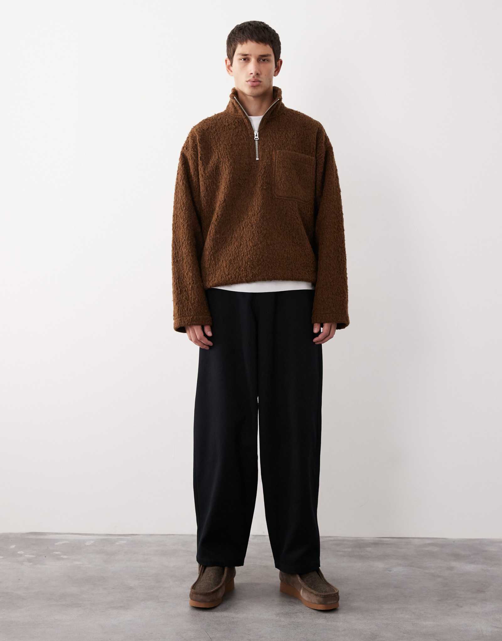 Зауженные брюки-бочкообразки ASOS COLLECTIVE AC-B-254 черного цвета