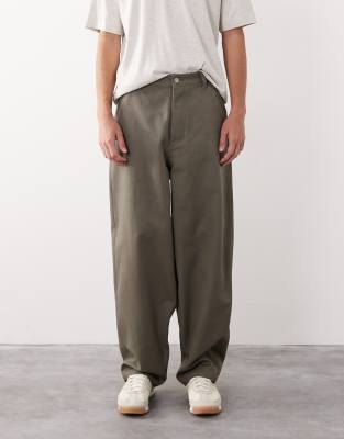 Asos Collective Ac-b-254 Tapered Barrel Pants In Gray