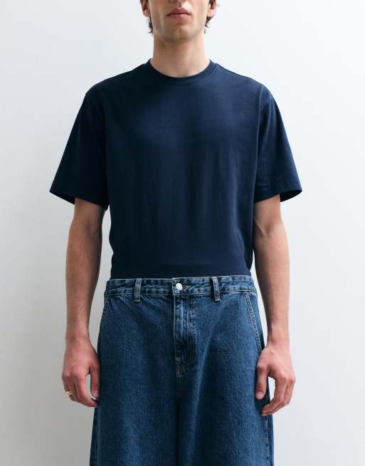 ASOS COLLECTIVE - AC-B-254 - Tapered blå barrel-jeans i stonewash, 4 af 5