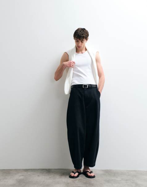 ASOS COLLECTIVE AC-B-254 - Vaqueros negros de corte barrel y estilo worker - view 1
