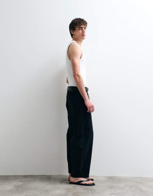 ASOS COLLECTIVE AC-B-254 worker barrel fit denim jeans in black, 3 of 5