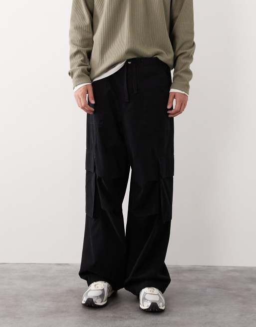 ASOS COLLECTIVE – AC-B-255 – Oversize-Cargohose in verwaschenem Schwarz, 2 von 7