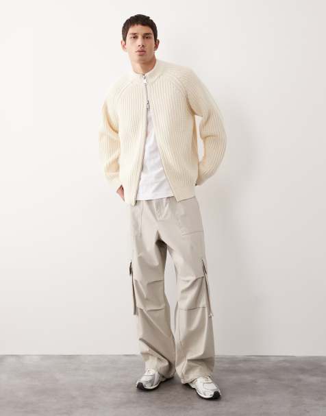 ASOS COLLECTIVE AC-B-255 oversized cargos in washed stone - view 1