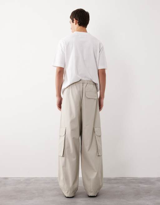 ASOS COLLECTIVE AC-B-255 oversized cargos in washed stone, 3 of 7