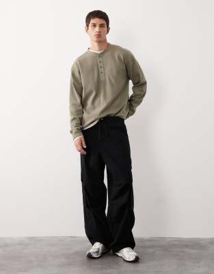 ASOS COLLECTIVE AC-B-255 - Pantalon cargo - Noir délavé