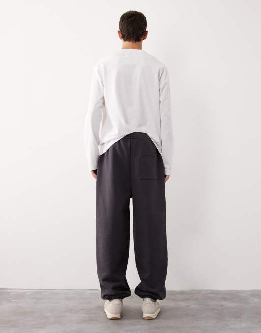 ASOS COLLECTIVE AC-B-2571 – Grafitowe bardzo grube joggersy ze ściągaczami, 4 z 7