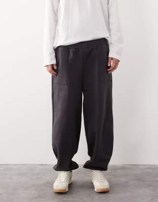 Asos Collective Ac-b-2571 Signature Cuffed Heavyweight Jogger In Gray