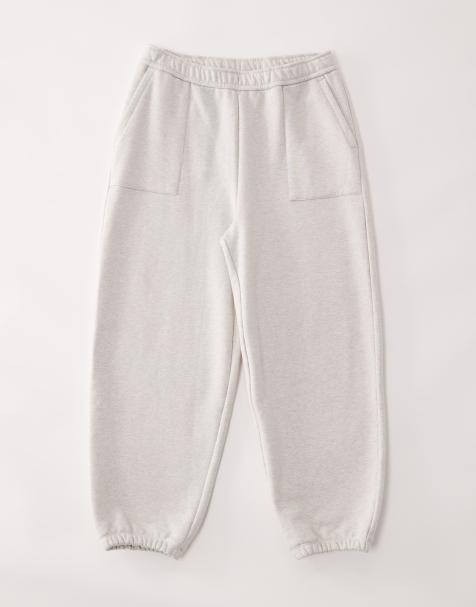 ASOS COLLECTIVE AC-B-2571 - Superzware signature joggingbroek met boorden in gemêleerd grijs - view 1