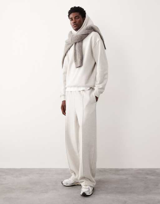ASOS COLLECTIVE AC-B-2572 - Joggers pesanti classici mélange con fondo fisso