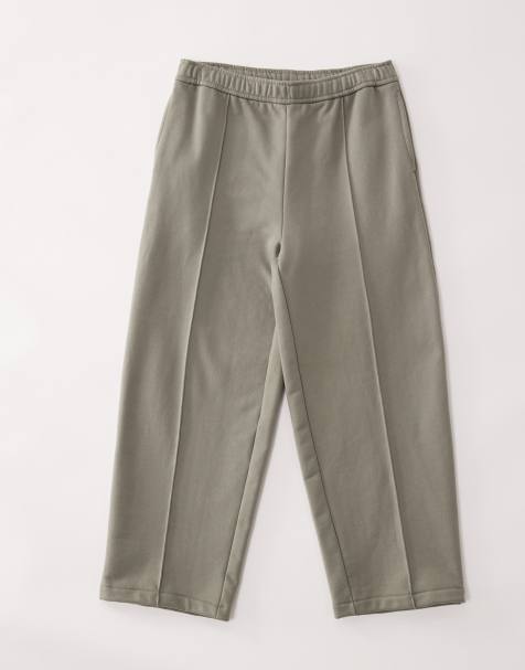 ASOS COLLECTIVE – AC-B-2572 – Jogginghose aus sehr schwerem Stoff in blassem Khaki mit festem Saum und Signatur - view 1