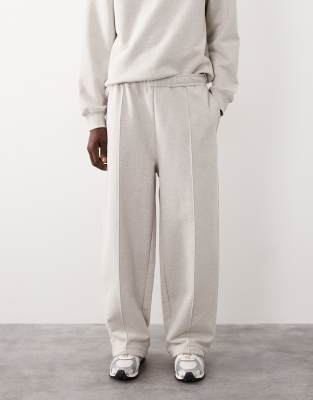 Asos Collective Ac-b-2572 Signature Fixed Hem Heavyweight Jogger In Gray